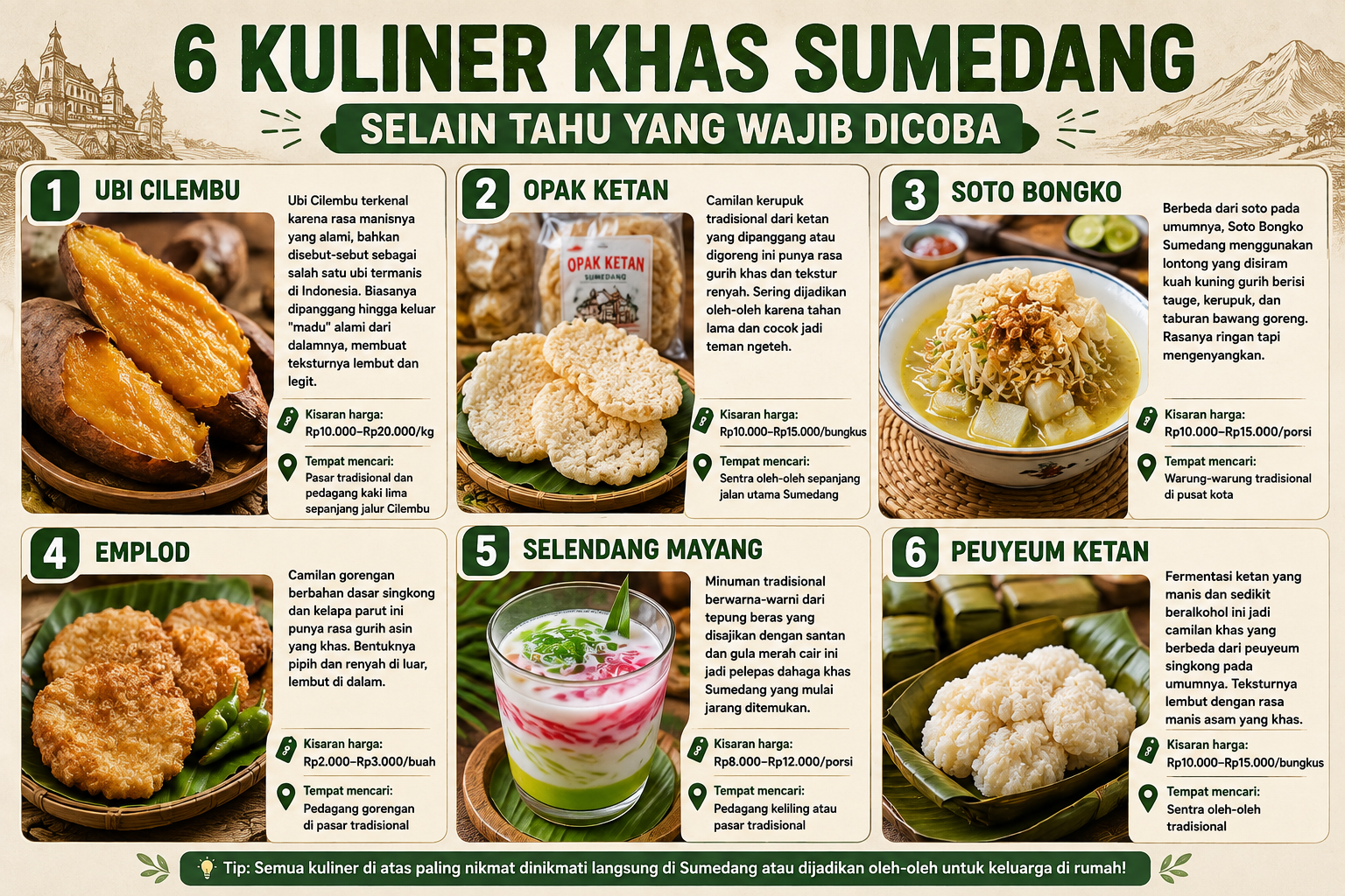 6 Kuliner Khas Sumedang Selain Tahu yang Wajib Dicoba